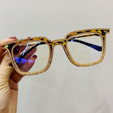 Load image into Gallery viewer, Fashion Transparent square sunglasses metal frame Women overize glasses Men Eyeglasses Frame nerd plain glasses clear shades
