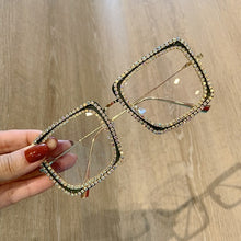 Load image into Gallery viewer, Fashion Transparent square sunglasses metal frame Women overize glasses Men Eyeglasses Frame nerd plain glasses clear shades
