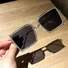 Load image into Gallery viewer, Fashion Transparent square sunglasses metal frame Women overize glasses Men Eyeglasses Frame nerd plain glasses clear shades

