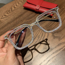 Load image into Gallery viewer, Fashion Transparent square sunglasses metal frame Women overize glasses Men Eyeglasses Frame nerd plain glasses clear shades

