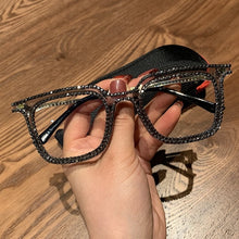 Load image into Gallery viewer, Fashion Transparent square sunglasses metal frame Women overize glasses Men Eyeglasses Frame nerd plain glasses clear shades
