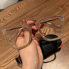 Load image into Gallery viewer, Fashion Transparent square sunglasses metal frame Women overize glasses Men Eyeglasses Frame nerd plain glasses clear shades
