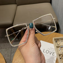 Load image into Gallery viewer, Fashion Transparent square sunglasses metal frame Women overize glasses Men Eyeglasses Frame nerd plain glasses clear shades
