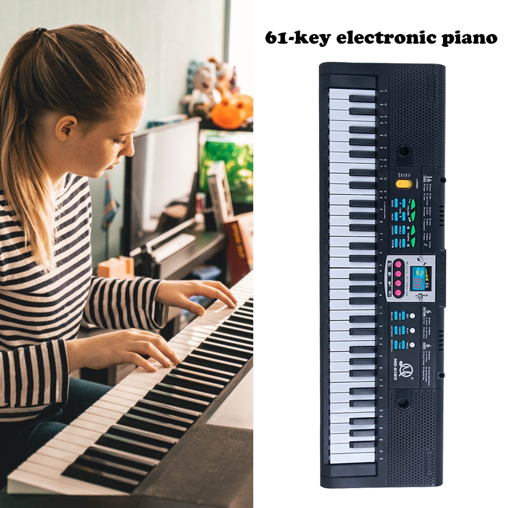 61Keys Electric Piano Children Gift Electric Key Board Piano Portable Digital Music Electronic Keyboard Music Learning Toy
