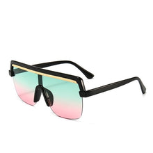 Load image into Gallery viewer, Rimless Sunglasses Square Women Men Oversize 2021 Retro Brand Design Flat Top Rectangle Eyewear UV400 Big Shades Oculos Female
