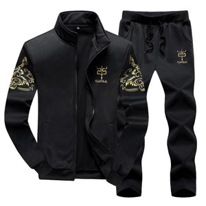 Men Set Large Size 6XL 7XL 8XL 9XL Fashion 2021 Autumn Winter Homme Suit Sweatshirt Sweatpants Men's Set Male Tracksuit Jacket