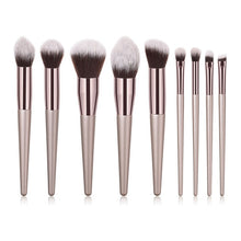 Load image into Gallery viewer, 4/10pcs Champagne makeup brushes set for cosmetic foundation powder blush eyeshadow kabuki blending make up brush beauty tool
