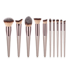 Load image into Gallery viewer, 4/10pcs Champagne makeup brushes set for cosmetic foundation powder blush eyeshadow kabuki blending make up brush beauty tool
