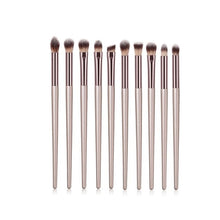 Load image into Gallery viewer, 4/10pcs Champagne makeup brushes set for cosmetic foundation powder blush eyeshadow kabuki blending make up brush beauty tool
