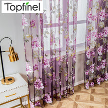 Load image into Gallery viewer, Luxury  Sheer Curtains for Living Room The Bedroom Kitchen Tulle for Windows Voile Yarn Curtains Curtains for Bedroom Purple
