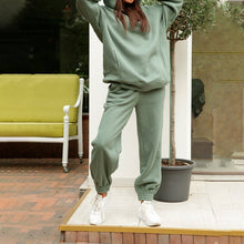 Load image into Gallery viewer, Women Elegant Solid Sets For Women Warm Hoodie Sweatshirts And Long Pant Fashion Two Piece Sets Ladies
