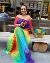 Load image into Gallery viewer, Print African Dresses for Women Vetement Femme 2021 Summer Long Dress African Clothes Fashion Dashiki Africa Dress for lady
