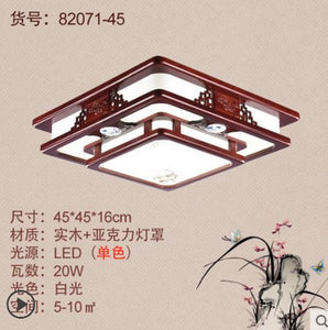 Chinese style living room  rectangular Chinese style ceiling lamp bedroom  solid wood  antique study room lamp