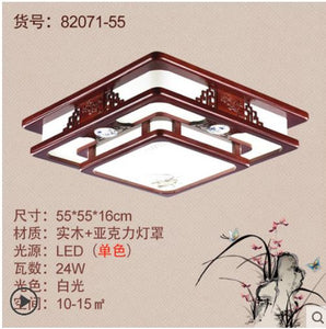 Chinese style living room  rectangular Chinese style ceiling lamp bedroom  solid wood  antique study room lamp