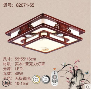 Chinese style living room  rectangular Chinese style ceiling lamp bedroom  solid wood  antique study room lamp