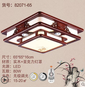 Chinese style living room  rectangular Chinese style ceiling lamp bedroom  solid wood  antique study room lamp