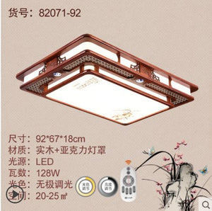 Chinese style living room  rectangular Chinese style ceiling lamp bedroom  solid wood  antique study room lamp
