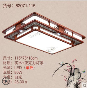 Chinese style living room  rectangular Chinese style ceiling lamp bedroom  solid wood  antique study room lamp