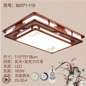 Chinese style living room  rectangular Chinese style ceiling lamp bedroom  solid wood  antique study room lamp