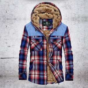 Winter Jacket Men Thicken Warm Fleece Jackets Coats Pure Cotton Plaid Jacket Military Clothes Men Chaquetas Hombre Size M-3XL