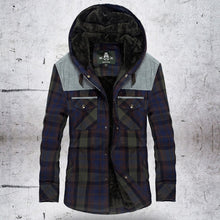 Load image into Gallery viewer, Winter Jacket Men Thicken Warm Fleece Jackets Coats Pure Cotton Plaid Jacket Military Clothes Men Chaquetas Hombre Size M-3XL
