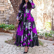 Load image into Gallery viewer, MD 2021 New African Print Dresses For Women Plus Size 3XL 4XL Long Dress Ankara Dashiki Elegant Lady Boho Robe Party Clothes
