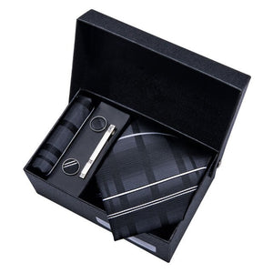Gold Men Tie Paisley Silk Tie Pocket Square Gift Box Set Barry.Wang Luxury Designer Neck Tie For Men Male Gravat BB-5150