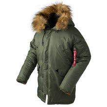 Load image into Gallery viewer, 2020 Winter N3B puffer men long Куртка аляска coat military fur hood warm tactical bomber army korean thick parka
