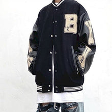 Load image into Gallery viewer, High street men&#39;s jacket spring autumn national fashion hip-hop woolen vintage baseball jacket men&#39;s loose street coat unisex
