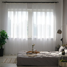 Load image into Gallery viewer, LISM White Curtain Window Tulle For Living Room Bedroom The Kitchen Finished Window treatment Decorations Panel
