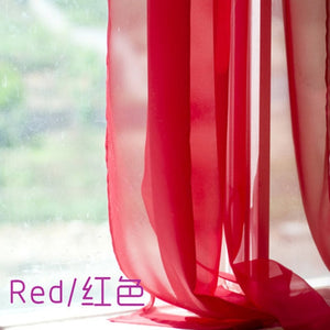 Aifish European American Style Tulle Curtains For Living Room Window Screening Solid Door Curtains Drape Panel Sheers Cortinas 2