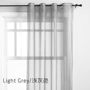 Aifish European American Style Tulle Curtains For Living Room Window Screening Solid Door Curtains Drape Panel Sheers Cortinas 2