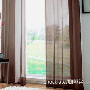 Aifish European American Style Tulle Curtains For Living Room Window Screening Solid Door Curtains Drape Panel Sheers Cortinas 2