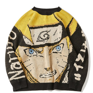 Harajuku Anime Sweater Men Oversize Pullover Hip Hop Streetwear 2020 Autumn New O-neck Mens Clothes Man Sweaters Women