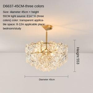 Post-Modern Living Room Chandelier Bedroom Study Dining-Room Lamp Nordic Simple Crystal Lamps Luxury Elegant Wedding Room