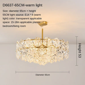Post-Modern Living Room Chandelier Bedroom Study Dining-Room Lamp Nordic Simple Crystal Lamps Luxury Elegant Wedding Room