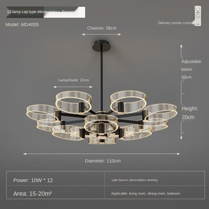 Living Room Chandelier Modern Minimalist Lamp in the Living Room Light Luxury Elegant Nordic Lamp Hall 2020 New Lighting