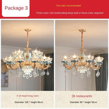 Load image into Gallery viewer, French Crystal Chandelier European Style Lamp in the Living Room Elegant Luxury Lamp Package Villa Master Bedroom
