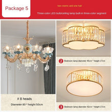 Load image into Gallery viewer, French Crystal Chandelier European Style Lamp in the Living Room Elegant Luxury Lamp Package Villa Master Bedroom

