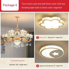 Load image into Gallery viewer, French Crystal Chandelier European Style Lamp in the Living Room Elegant Luxury Lamp Package Villa Master Bedroom
