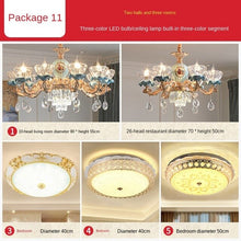 Load image into Gallery viewer, French Crystal Chandelier European Style Lamp in the Living Room Elegant Luxury Lamp Package Villa Master Bedroom

