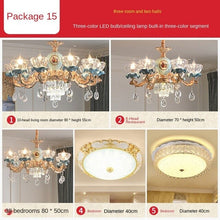 Load image into Gallery viewer, French Crystal Chandelier European Style Lamp in the Living Room Elegant Luxury Lamp Package Villa Master Bedroom
