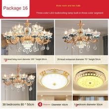 Load image into Gallery viewer, French Crystal Chandelier European Style Lamp in the Living Room Elegant Luxury Lamp Package Villa Master Bedroom
