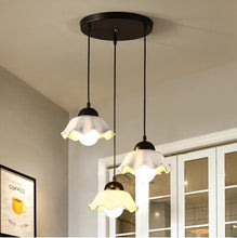 Load image into Gallery viewer, Modern classic floral pendant lights Elegant art ceramic E27 3 lamps fixtures for dinning room stair bar pavilion corridor TM001
