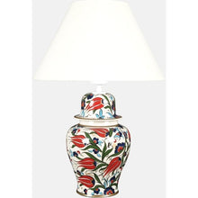 Load image into Gallery viewer, OttomanHome Bleu Blanc Şah Vase Lampshade Tulip Gilding Bedroom Cafe Table Lamp Bedside Table Lamp Luxury Economic Quality Elegant
