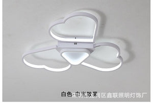 Nordic Modern Dinning Room Study Lamp Creative Simple Warm Heart Shaped Lighting Elegant LED Decorate Bedroom Ceiling Light