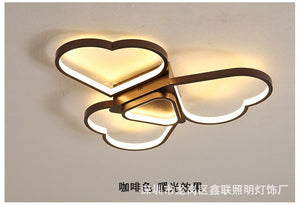 Nordic Modern Dinning Room Study Lamp Creative Simple Warm Heart Shaped Lighting Elegant LED Decorate Bedroom Ceiling Light