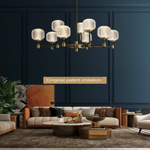 Load image into Gallery viewer, All-Copper Light Luxury Living Room Chandelier Post-Modern Simple Elegant Home Dining-Room Lamp High-End Nordic Lamps
