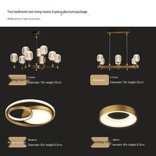 Load image into Gallery viewer, All-Copper Light Luxury Living Room Chandelier Post-Modern Simple Elegant Home Dining-Room Lamp High-End Nordic Lamps
