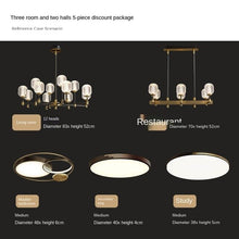 Load image into Gallery viewer, All-Copper Light Luxury Living Room Chandelier Post-Modern Simple Elegant Home Dining-Room Lamp High-End Nordic Lamps
